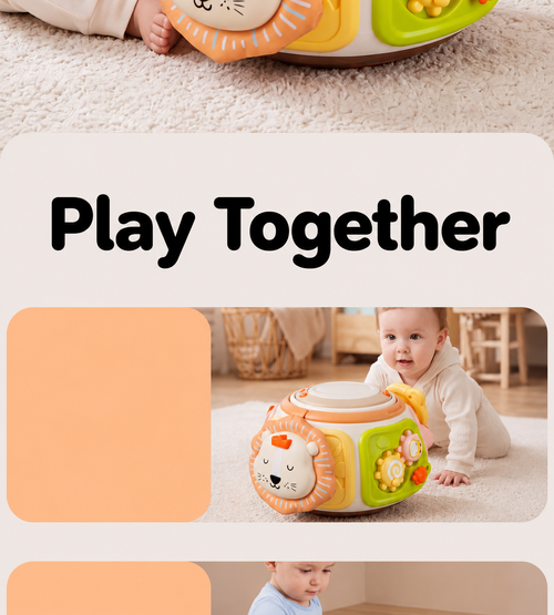 6-in-1 Lion Activity Drum