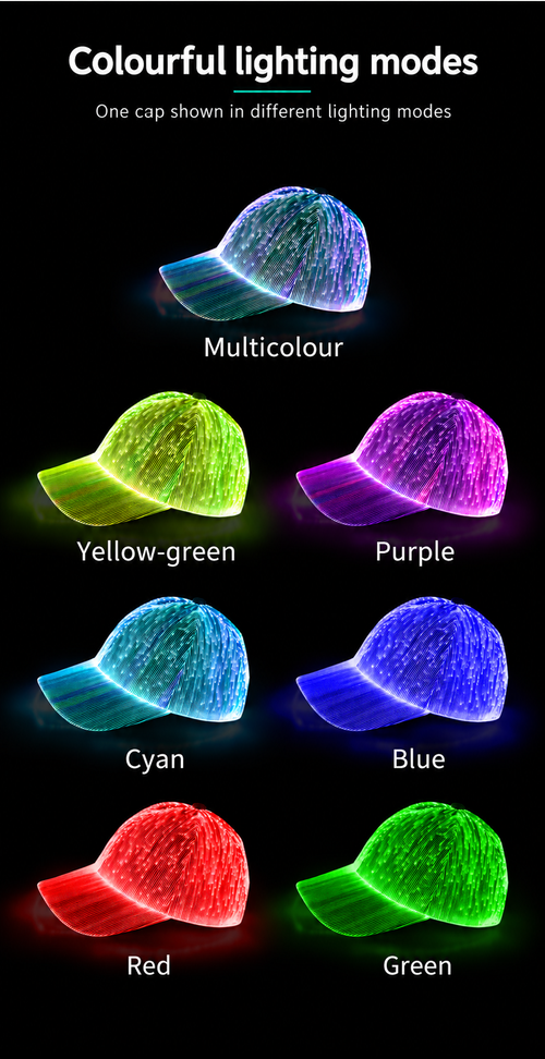 Rechargeable Light-Up Cap - White or Black