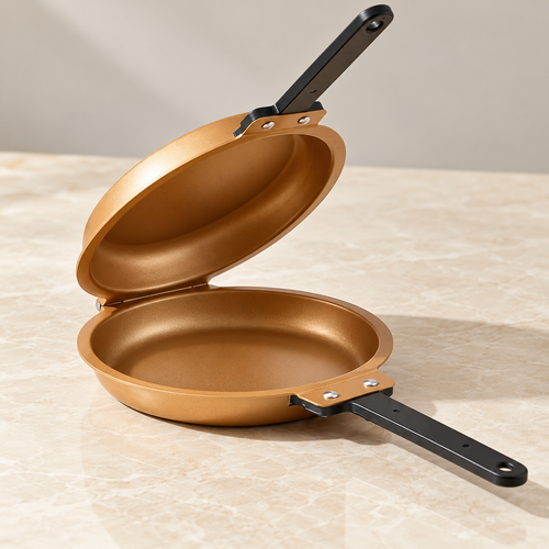 Gold Double-Sided Frying Pan - 19 cm