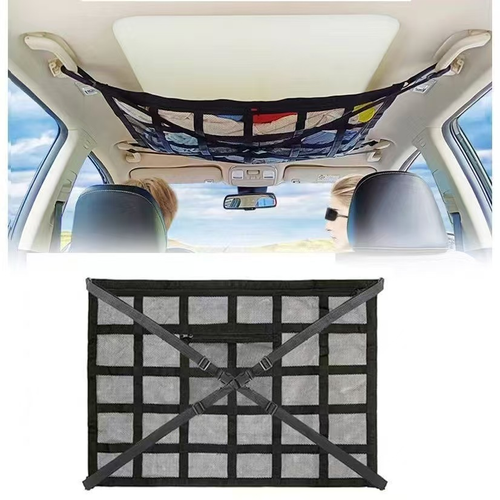 Double-Layer Car Roof Storage Net - 90 x 65 cm