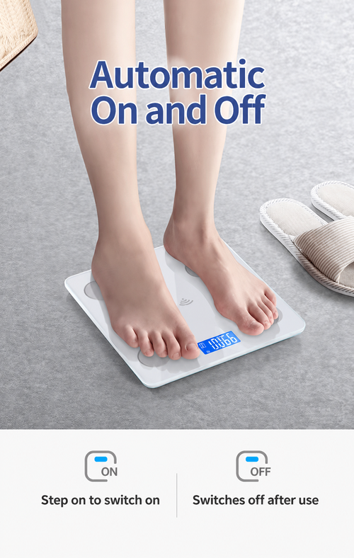 USB Rechargeable Body Composition Scale - White