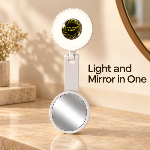 Magnetic Selfie Fill Light with Mirror - Three Light Tones