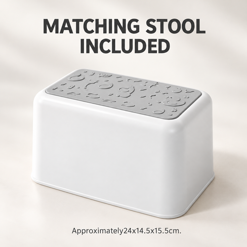 Duck Bathing Support Station with Stool - Grey and White