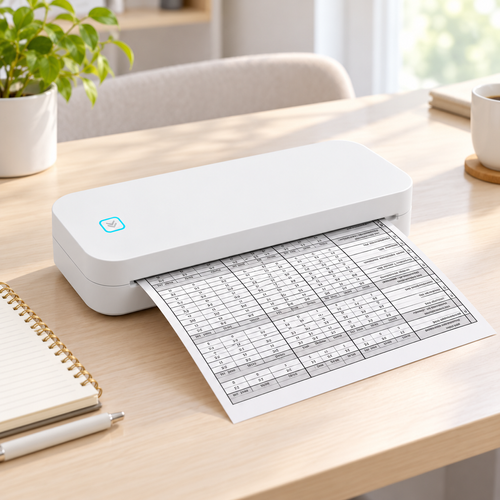 D80 A4 Portable Thermal Printer - White