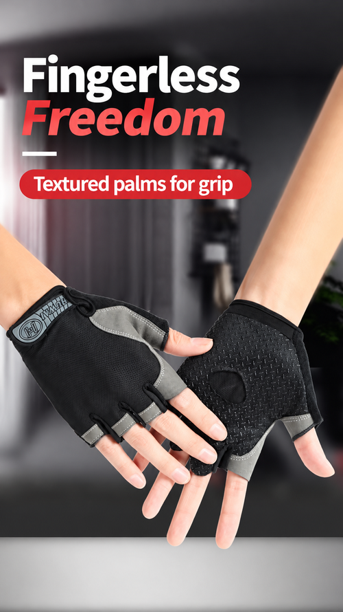 Fingerless Cycling Gloves - Size L