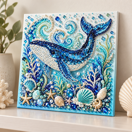 Ocean Diamond Art Panel - 20 x 20 cm