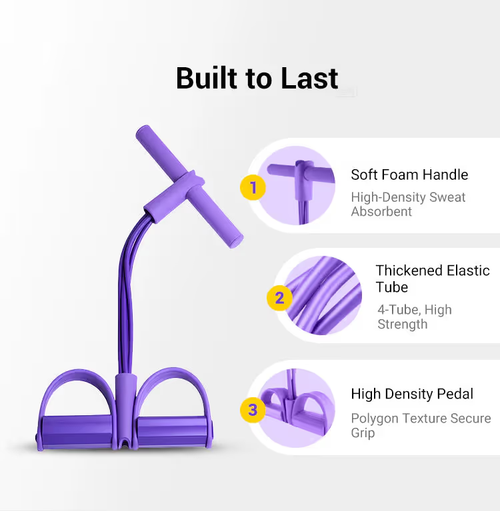 🔥21 Fitness Resistance Bands-4 Tube Pedal Ankle Puller
