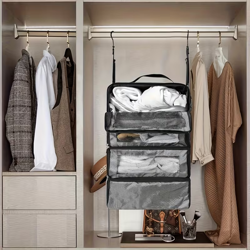 Suitcase Organizers, Travel Luggage Organizers, Portable Hanging Travel Shelves, Foldable Hanging Packing Small Compartments for Carry-on Luggage at the Fastest