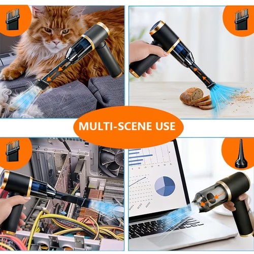 Handheld Vacuum Cleaner for Car High Power, 5000PA Vacuum Cleaner And Air Duster, Blower And Vacuum Cleaner for Car with Multi-Nozzles for Car, Home, Office, Pet