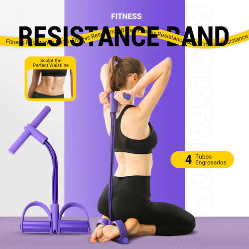 🔥21 Fitness Resistance Bands-4 Tube Pedal Ankle Puller