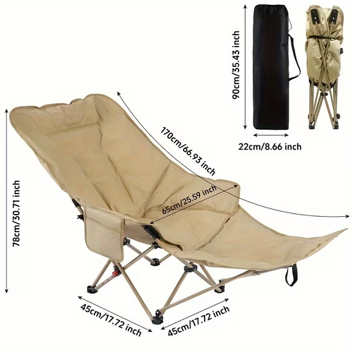 A Camping Bench Travel, This Foldable Leisure Furniture Features a Thickened, Detachable Design Suitable for Fishing. It Can Support Up to 286.6 LB And Is Ideal for Outdoor Camping, Sketching, Relaxing in The Yard, for Autumn And Winter
