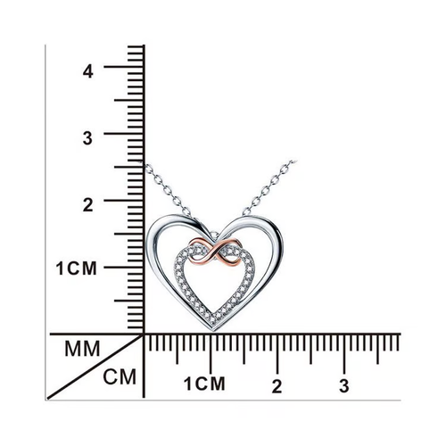 Your Heart for You are Always in Mine Two hearts Infinity Necklace
