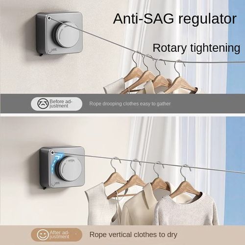 Non-punching Clothes-drying Rack Retractable Clothes Line