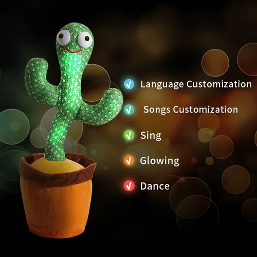 Dancing and talking cactus toy