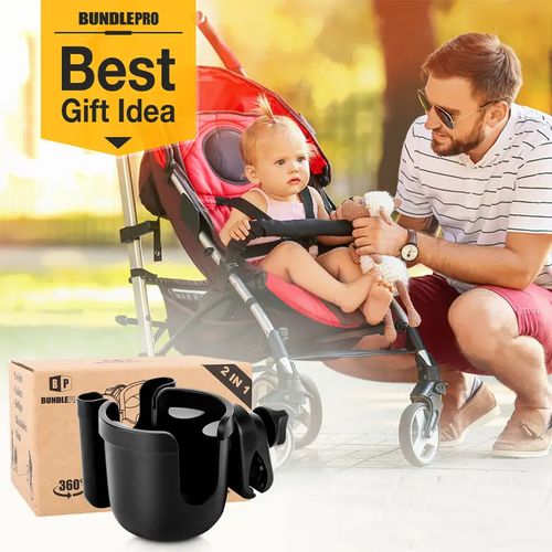 Baby pushchair bottle holder