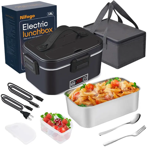 Portable, plug-in heated lunch box