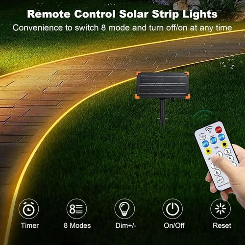 Solar strip lights