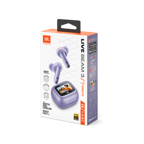 JBL Live Beam3 ANC Wireless Headphones with Touch Display Screen