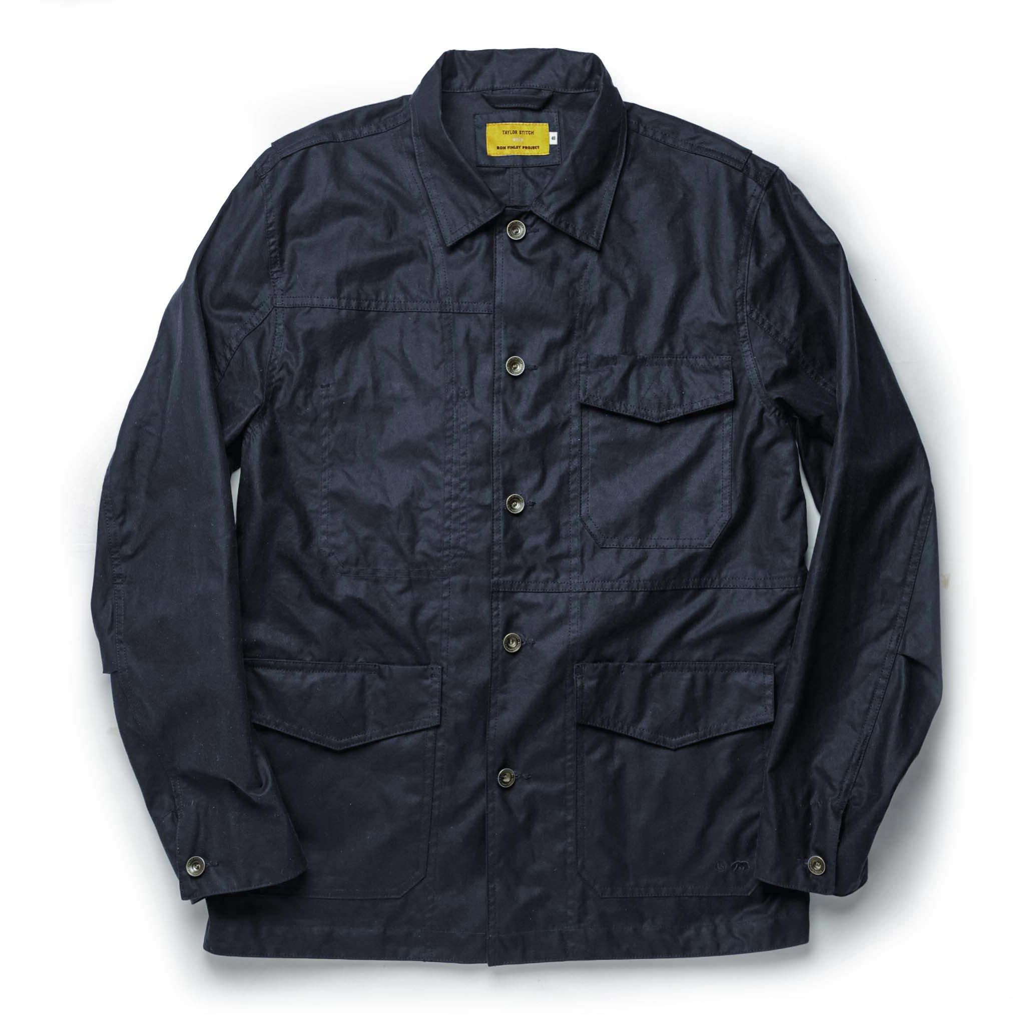 Rccuv Task Jacket in Waxed Navy