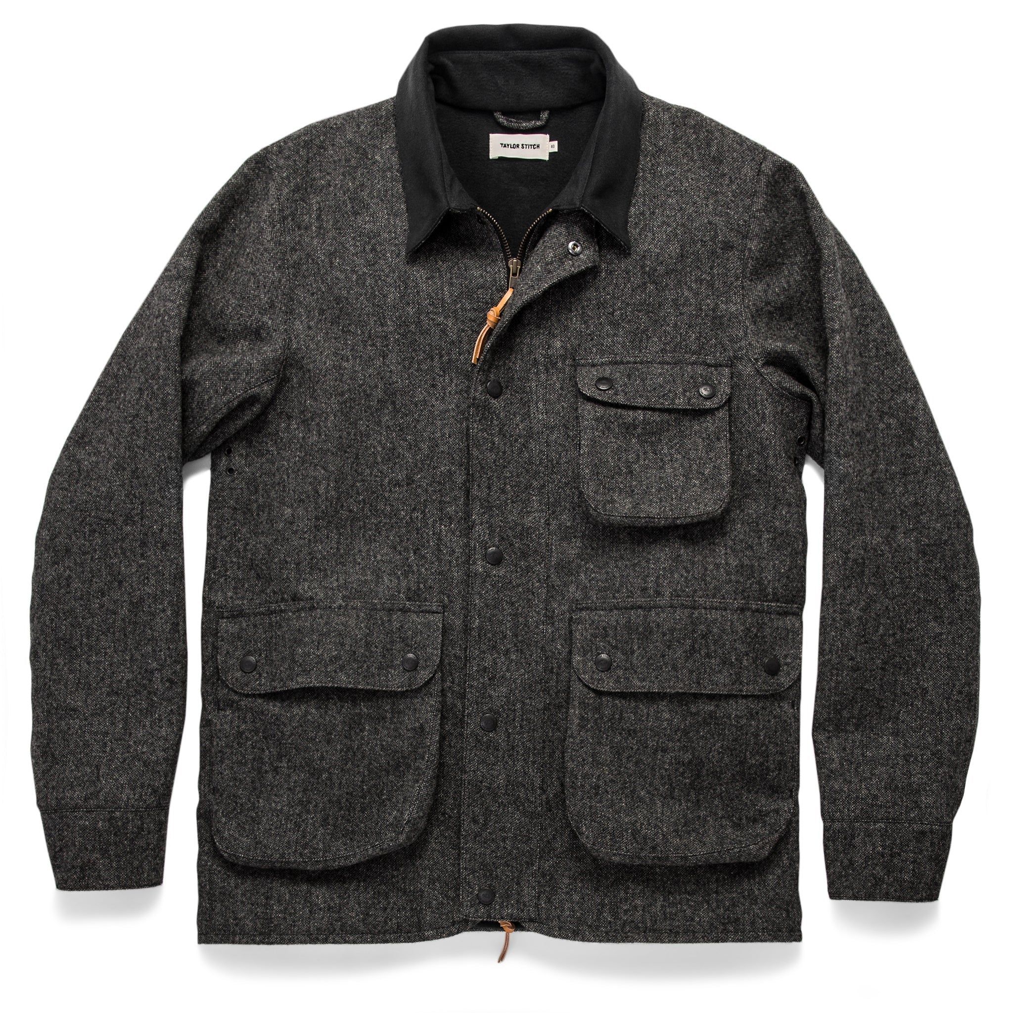 Rccuv Rover Jacket in Charcoal Birdseye Waxed Wool