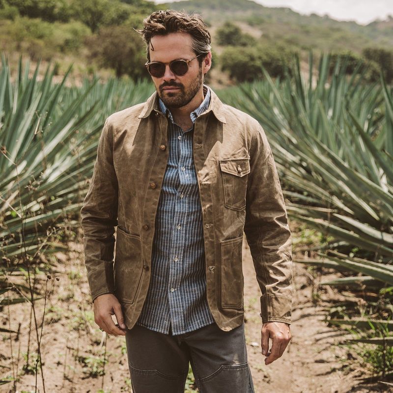 Rccuv Project Jacket in Field Tan Beeswaxed Canvas