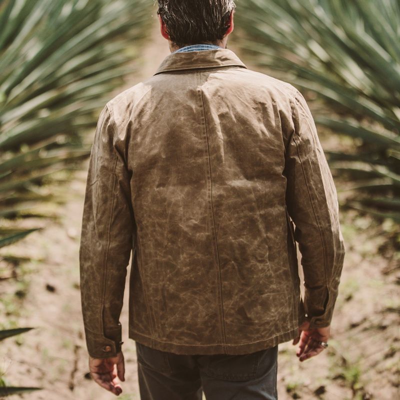 Rccuv Project Jacket in Field Tan Beeswaxed Canvas