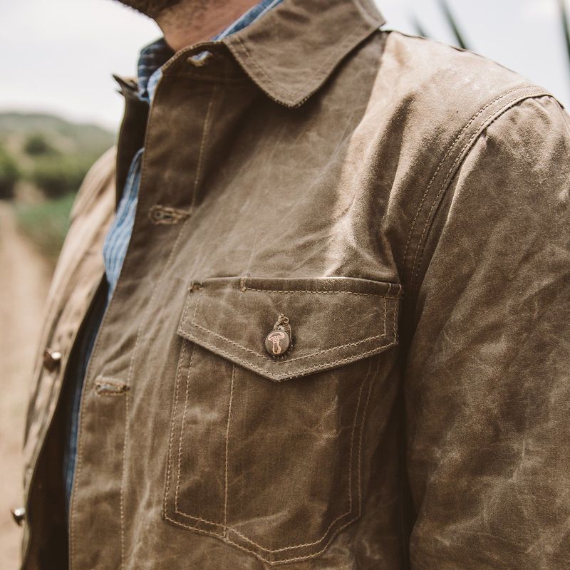 Rccuv Project Jacket in Field Tan Beeswaxed Canvas