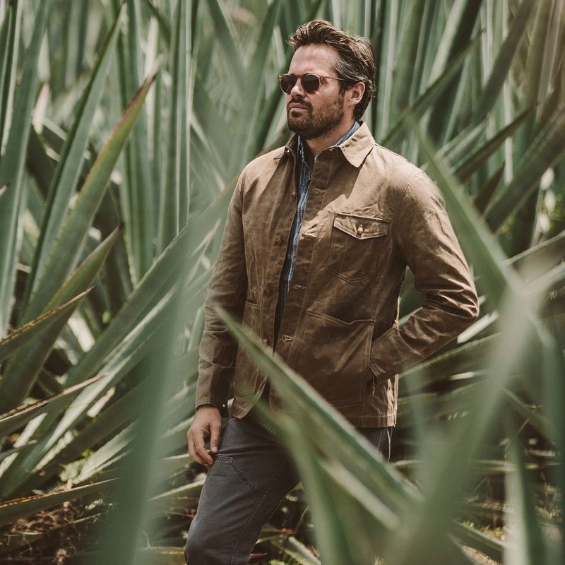 Rccuv Project Jacket in Field Tan Beeswaxed Canvas