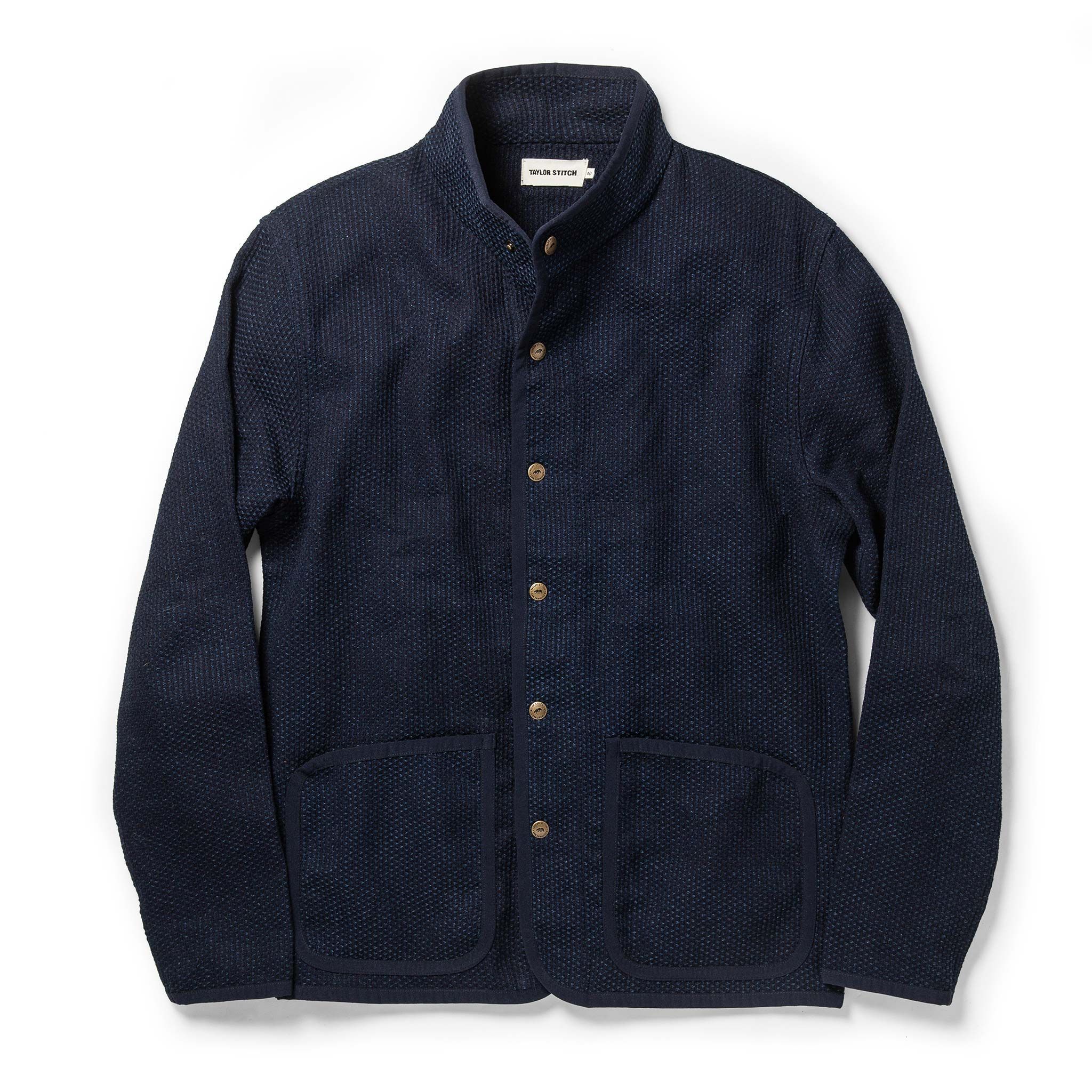 Rccuv Port Jacket in Indigo Sashiko