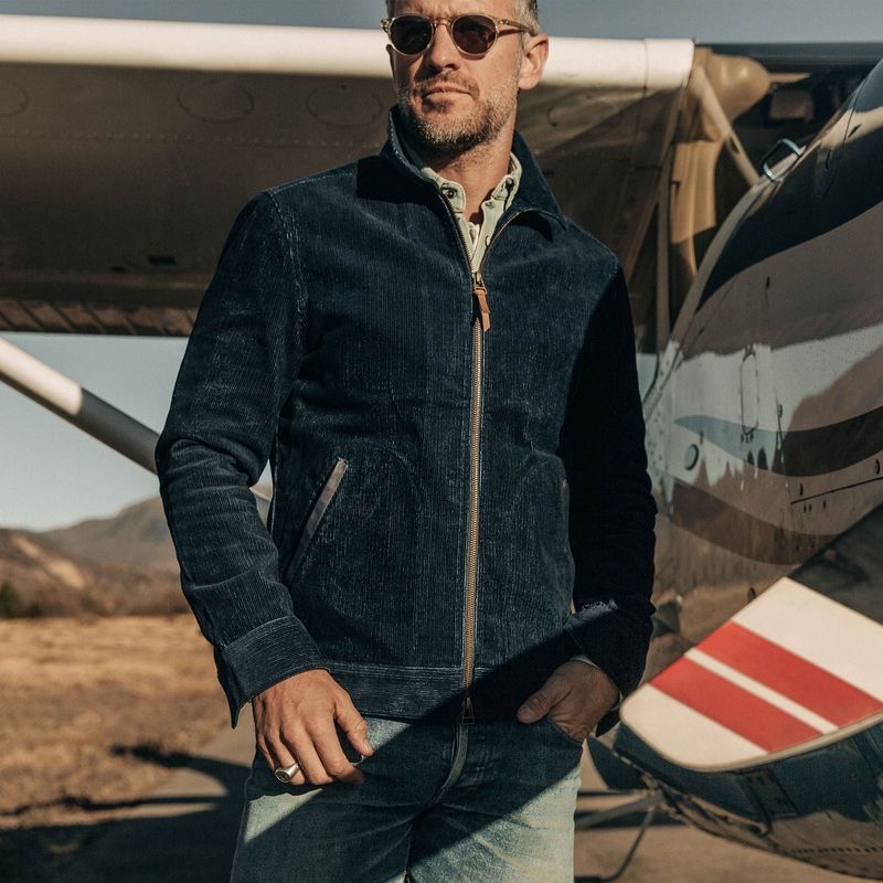 Rccuv Piston Jacket in Indigo Corduroy