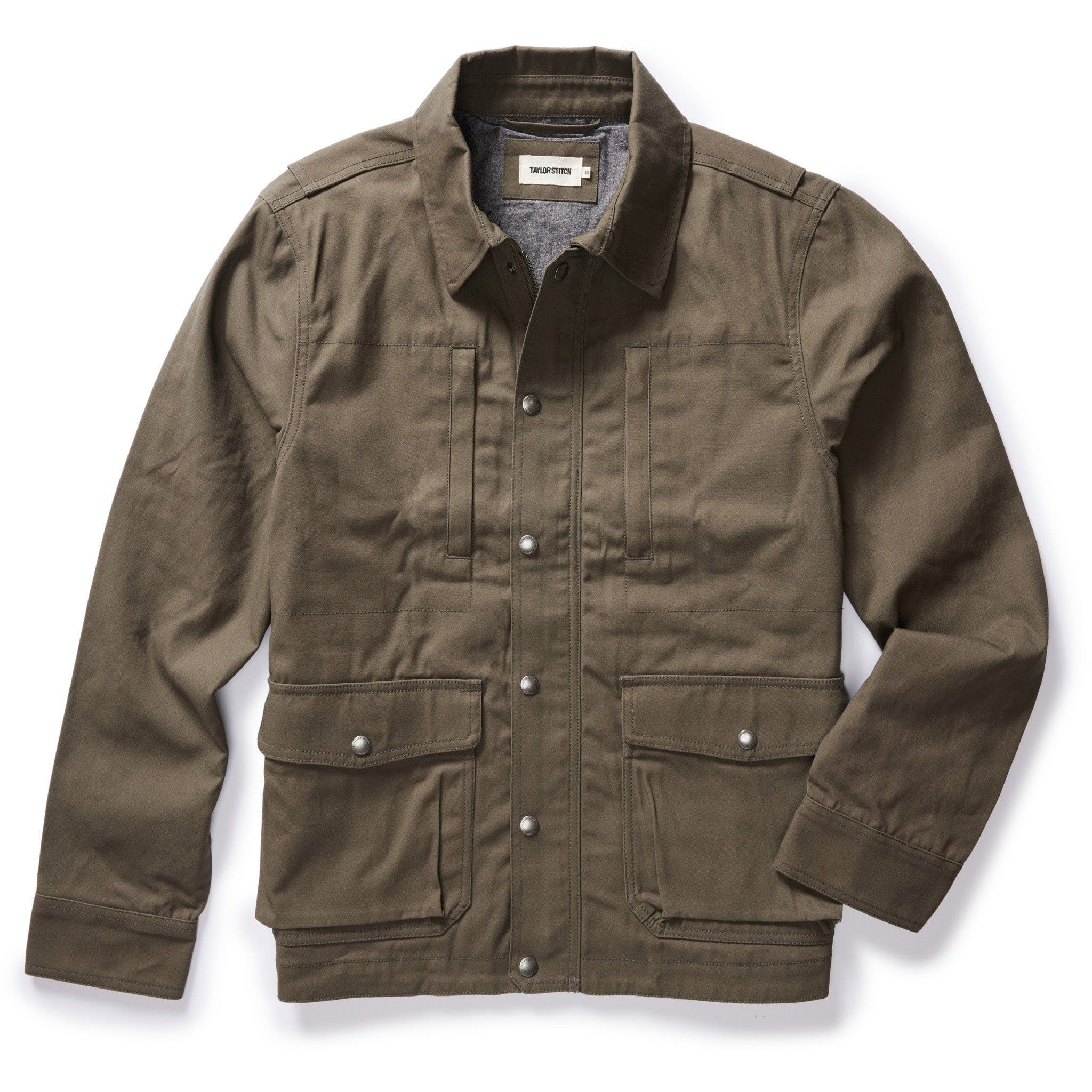 Rccuv Pathfinder Jacket in Fatigue Olive Dry Wax