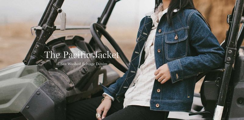 Rccuv Pacific Jacket in Sea Washed Selvage Denim