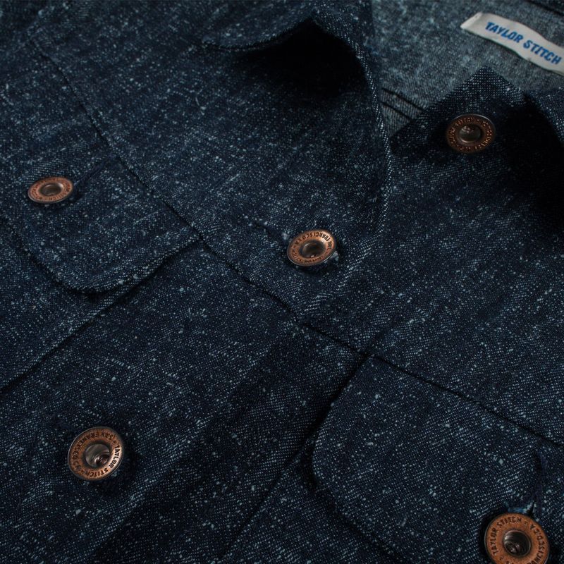 Rccuv Pacific Jacket in Indigo Silk Denim