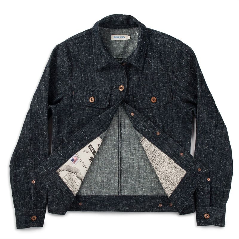 Rccuv Pacific Jacket in Indigo Silk Denim