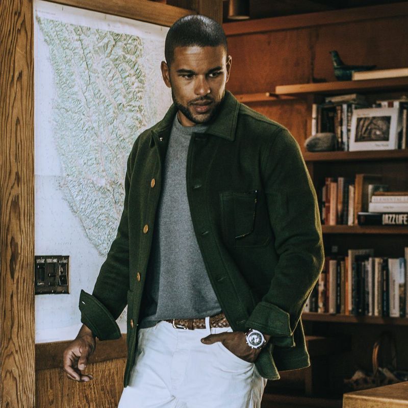 Rccuv Ojai Jacket in Olive Wool