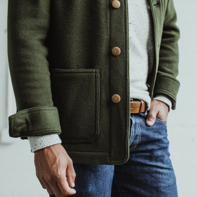 Rccuv Ojai Jacket in Olive Wool