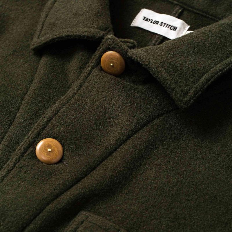 Rccuv Ojai Jacket in Olive Wool
