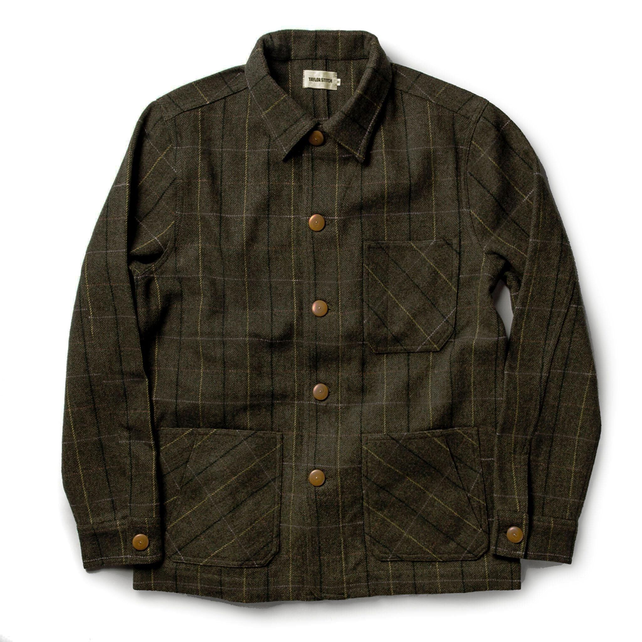 Rccuv Ojai Jacket in Olive Tweed Herringbone