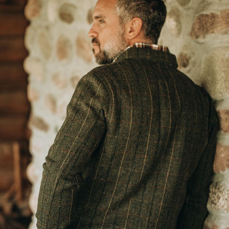 Rccuv Ojai Jacket in Olive Tweed Herringbone