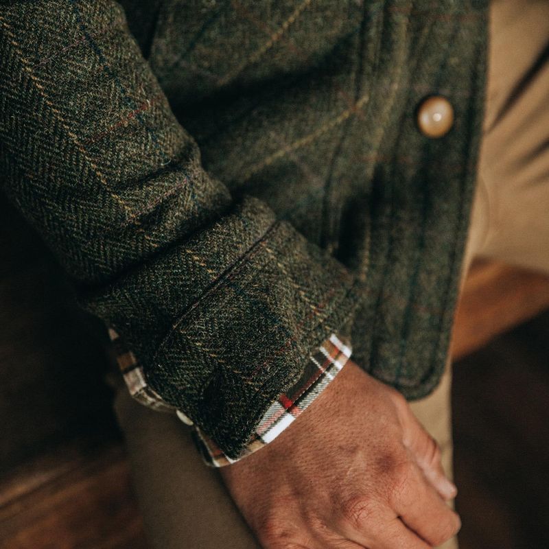 Rccuv Ojai Jacket in Olive Tweed Herringbone
