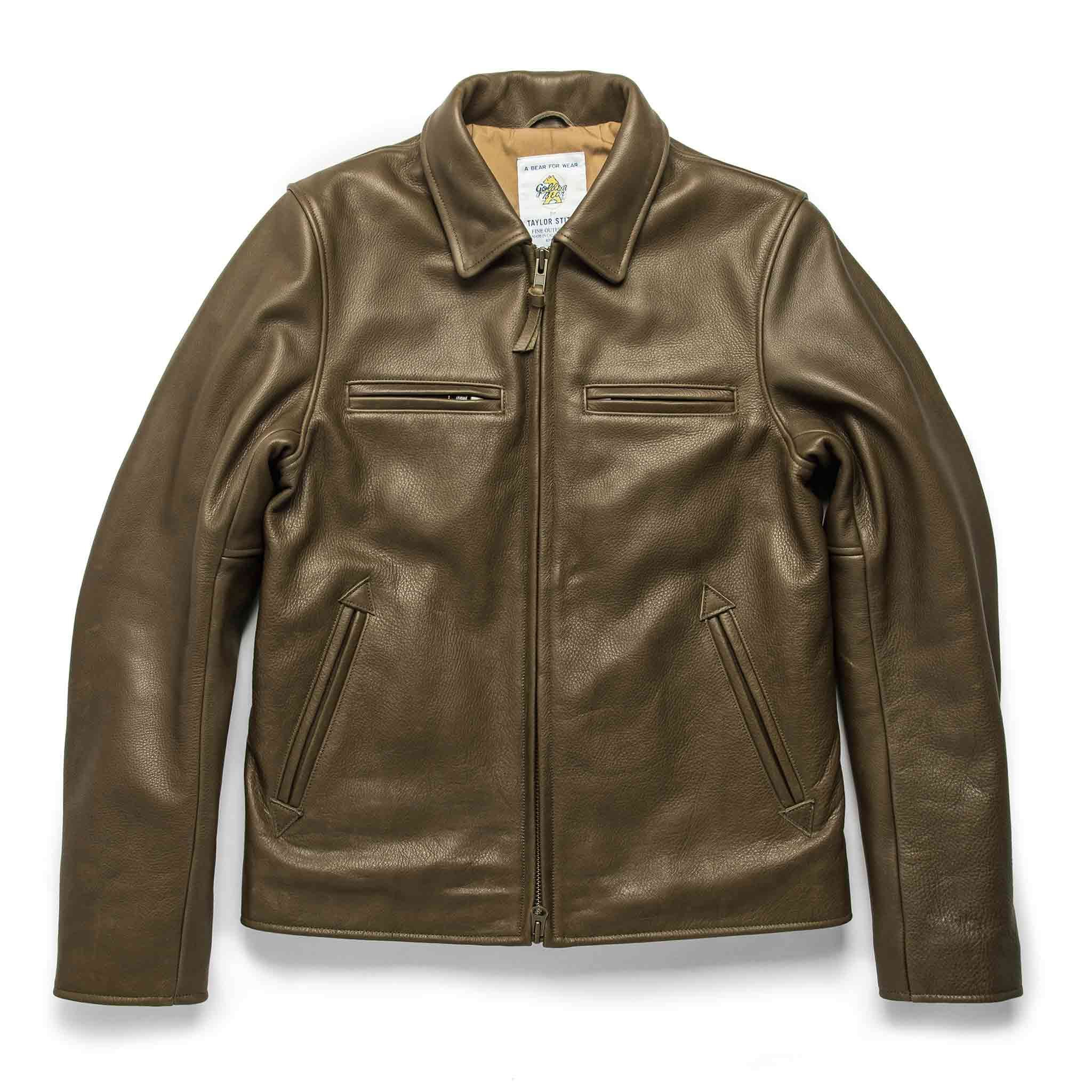 Rccuv Moto Jacket in Loden Steerhide