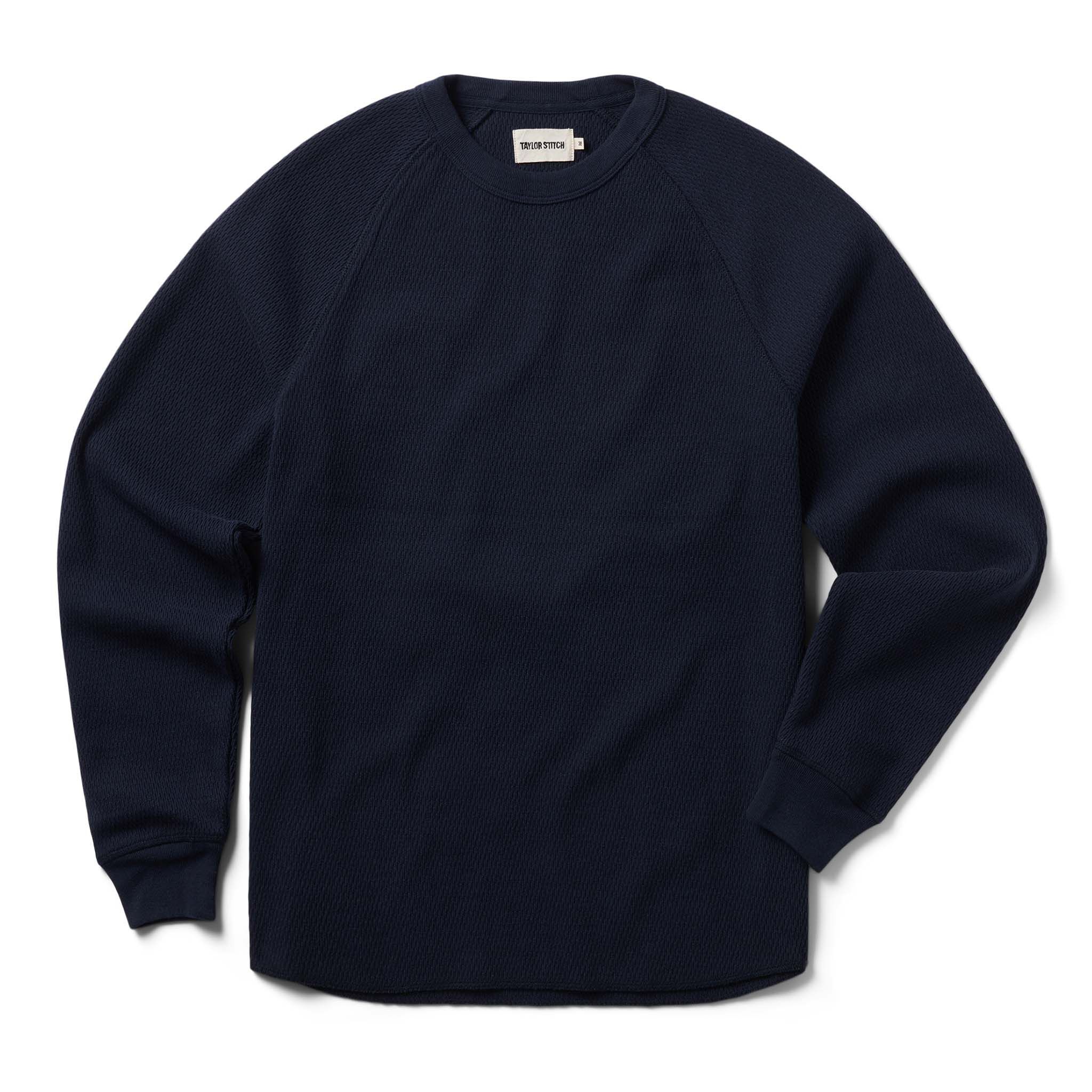 Rccuv Heavy Bag Waffle Long Sleeve in Navy