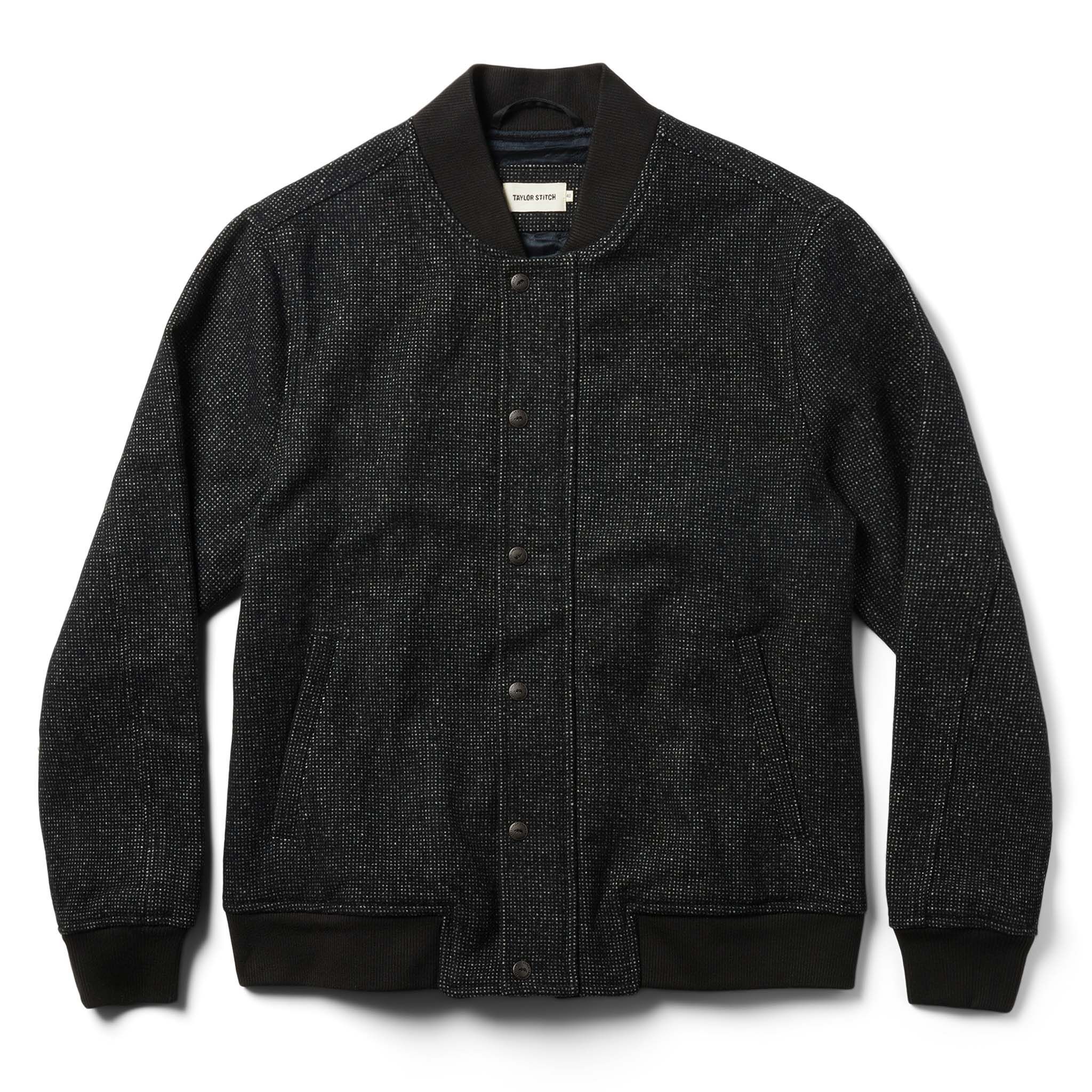 Rccuv Bomber Jacket in Charcoal Wool