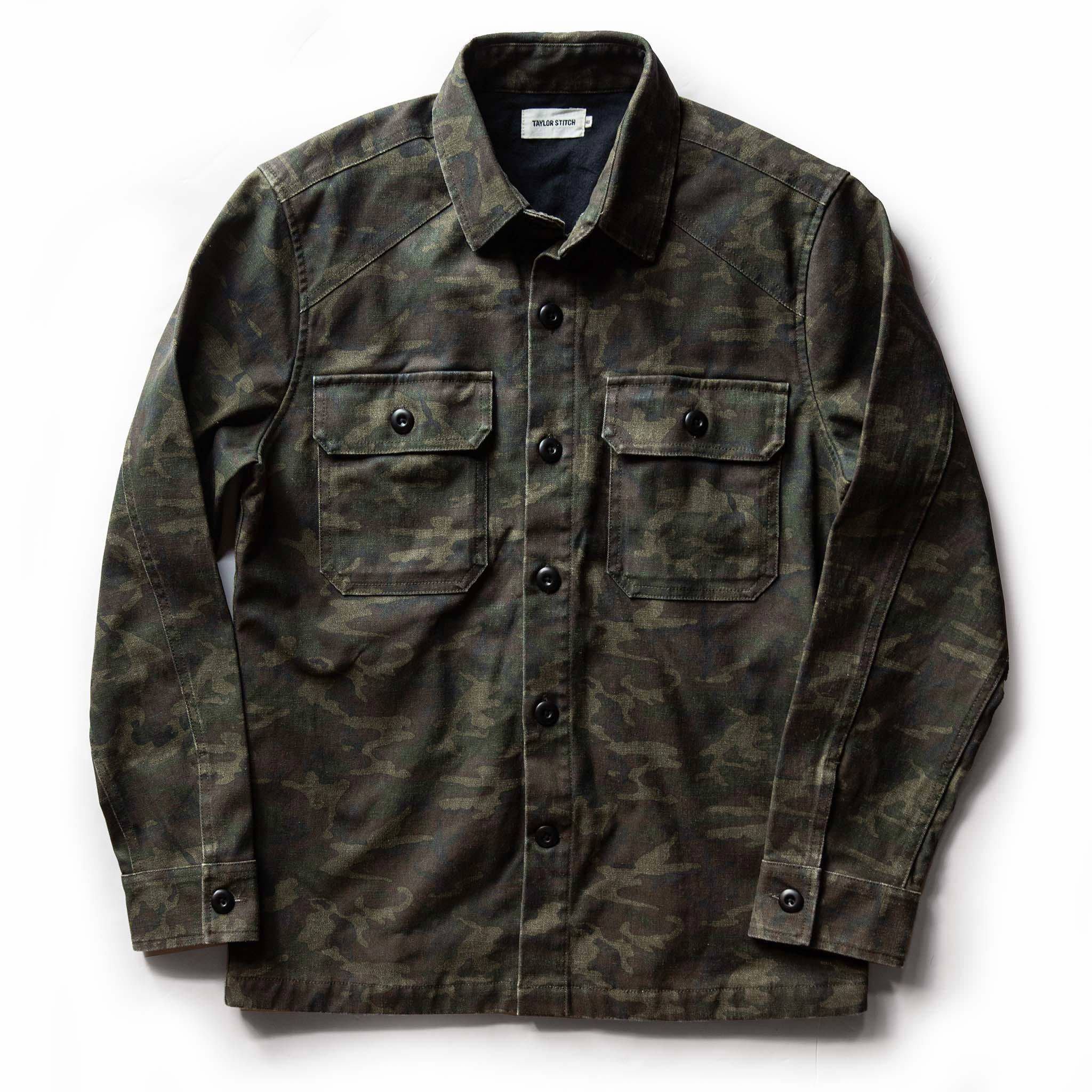 Rccuv Lined Shop Shirt in Woodland Camo Boss Duck