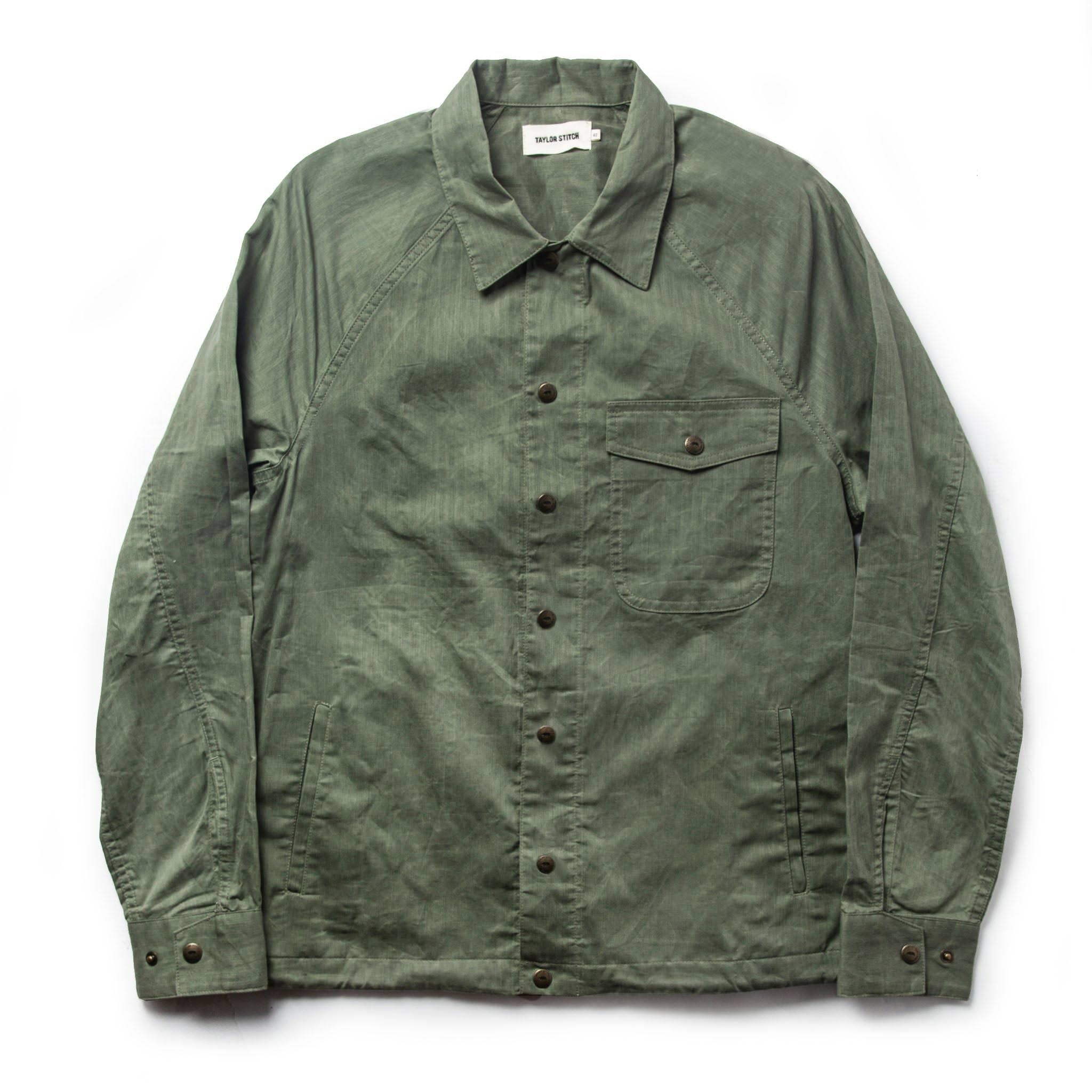 Rccuv Lombardi Jacket in Olive Dry Wax