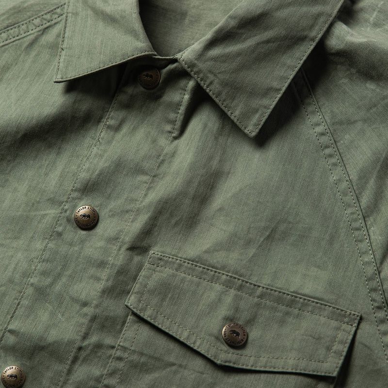 Rccuv Lombardi Jacket in Olive Dry Wax