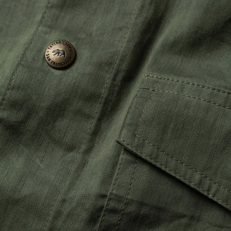 Rccuv Lombardi Jacket in Olive Dry Wax