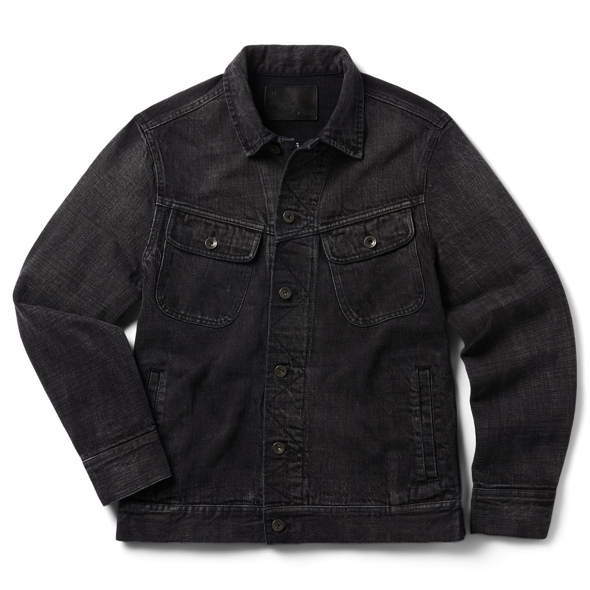 Rccuv Long Haul Jacket in Black 3-Month Wash Selvage