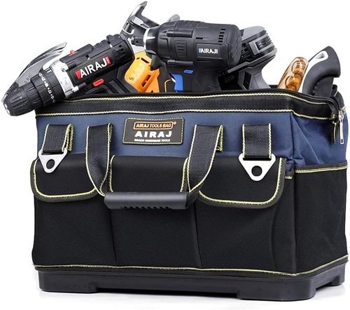 Heavy Duty Tool Bag with Adjustable Shoulder Strap - Large, Waterproof, Durable Polyester, No Assembly Required