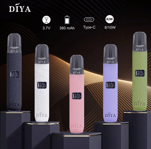 DIYA 叮啞皮革專用高功率主機搭配霧化桿，兼容一代通用煙彈，正品直銷，超耐用且抗刮耐磨